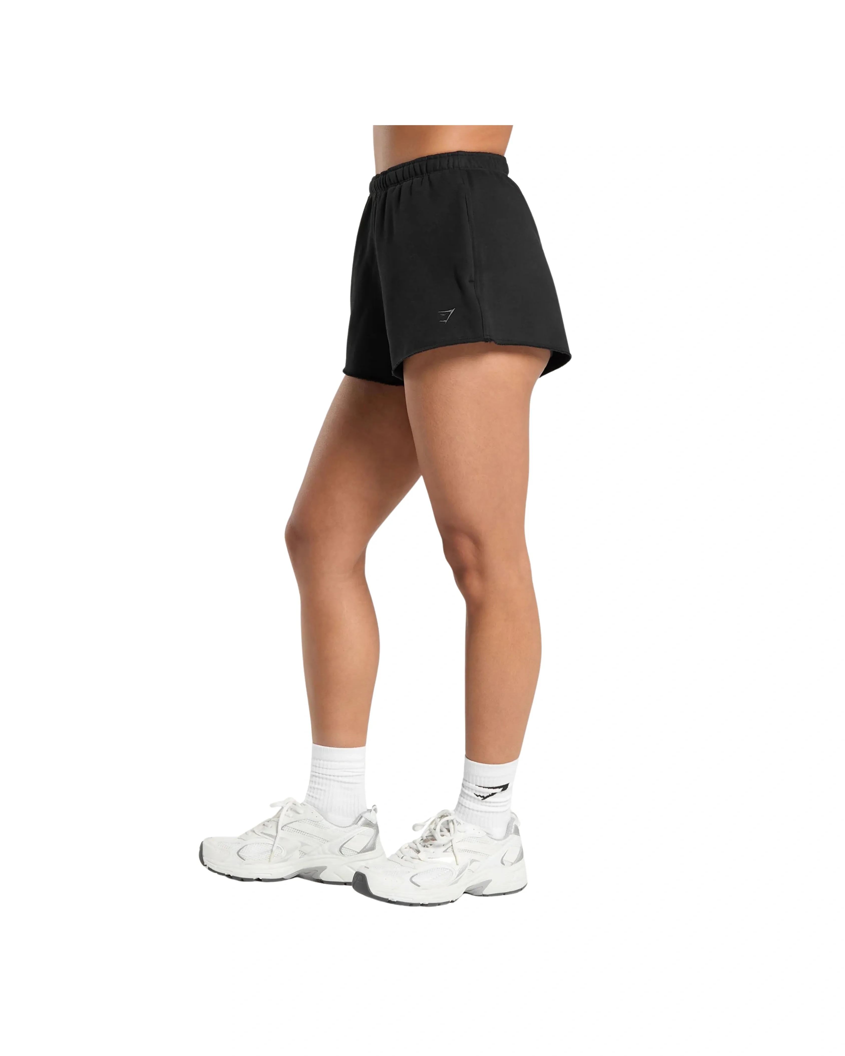Gymshark Fleece Shorts oversized fit Black - HypeFly India View 3