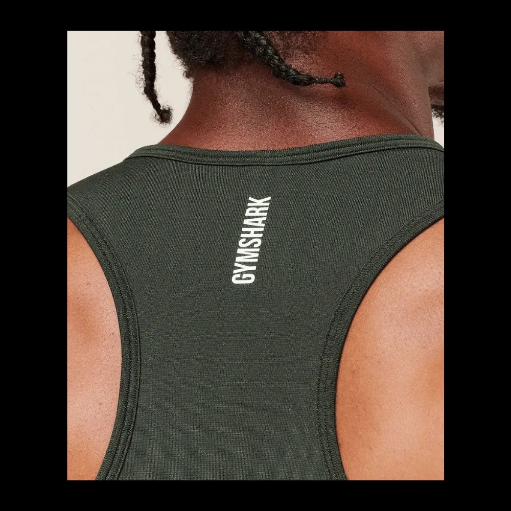 Gymshark Shadow Seamless Stringer Trail Green - HypeFly India View 4