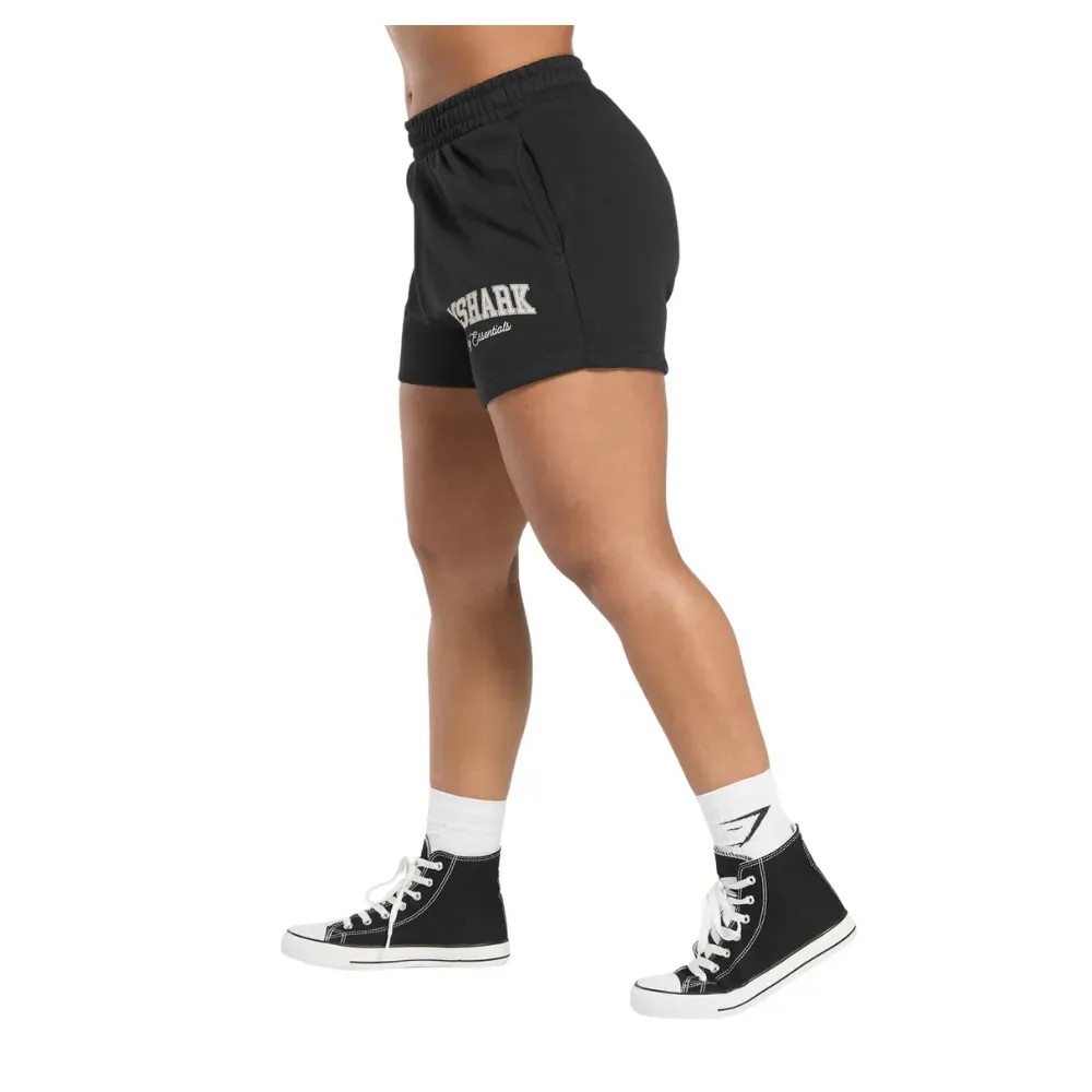Gymshark Lifting Essentials Graphic Brushed 4' Shorts Black - HypeFly India View 2