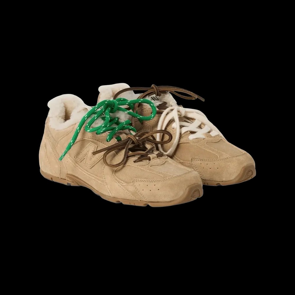 New Balance x Miu Miu 530 SL 'Bleached Ecru Shearling' - HypeFly India View 3