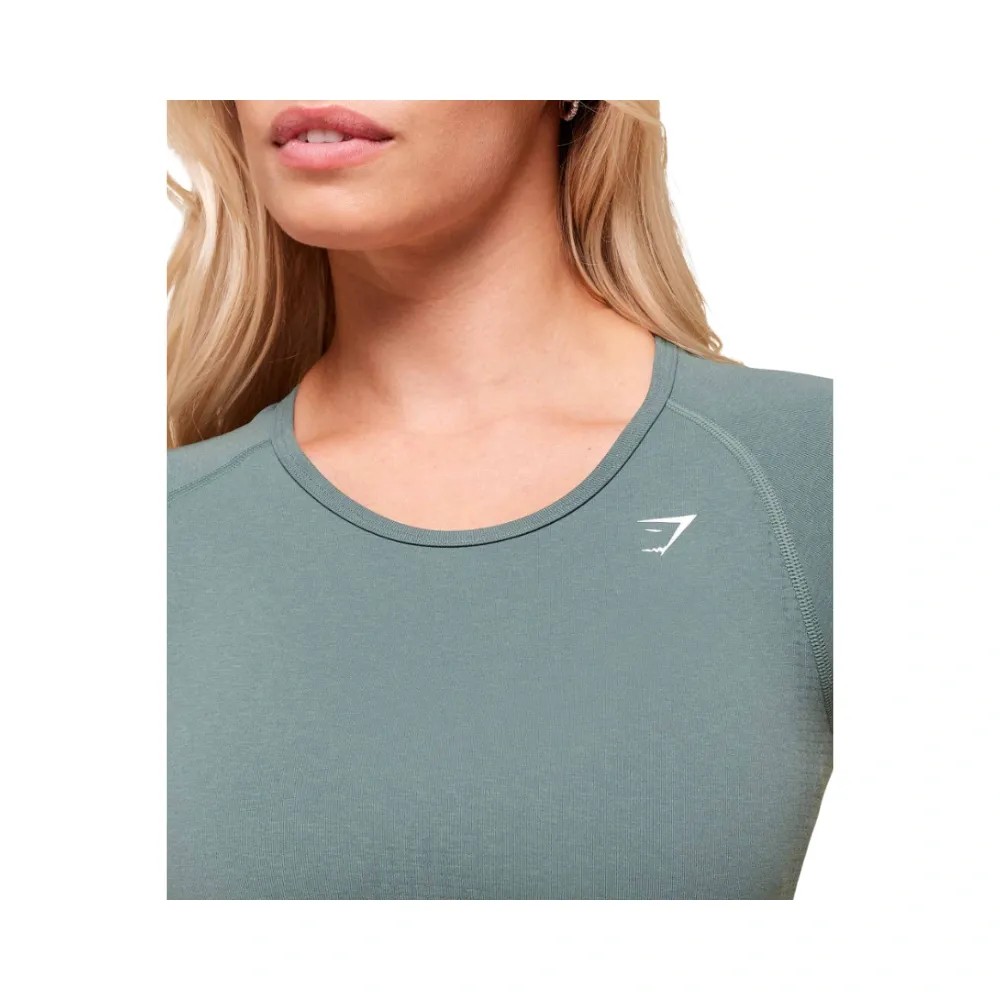 Gymshark Vital Scoop Neck Top Celeste Blue/Marl - HypeFly India View 3