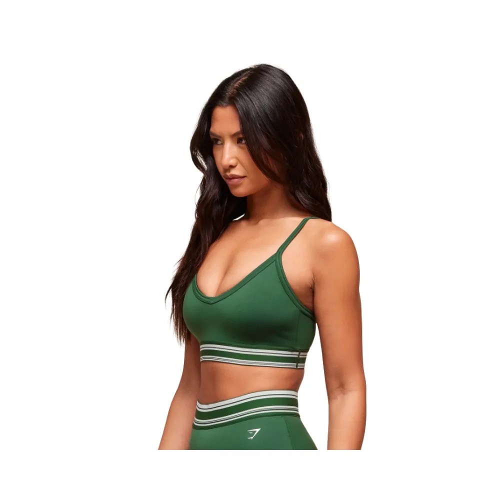 Gymshark Retro Sports Bra - Light Support Classic Green - HypeFly India View 4