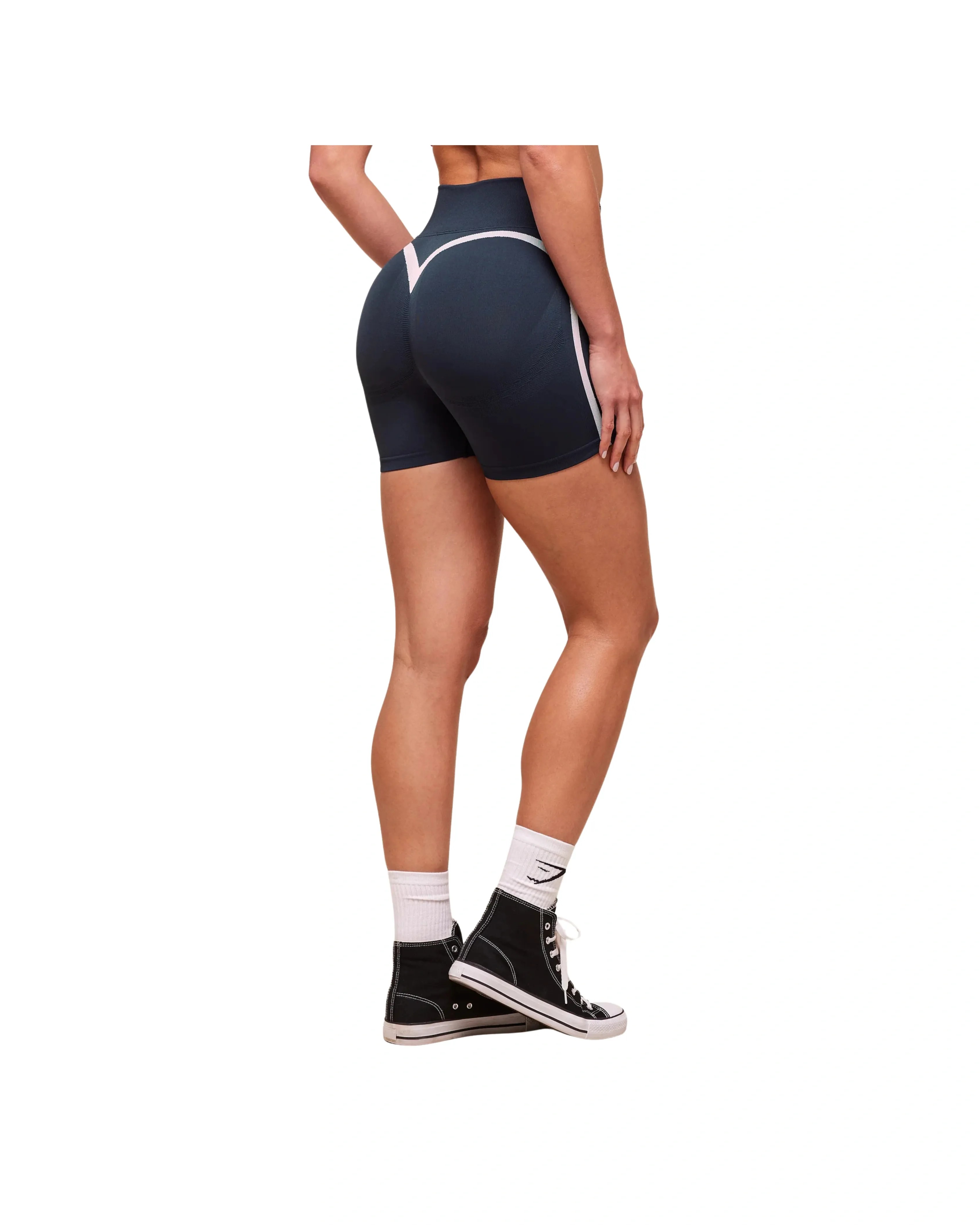 Gymshark Lift Varsity Seamless Short Heavy Blue - HypeFly India View 3