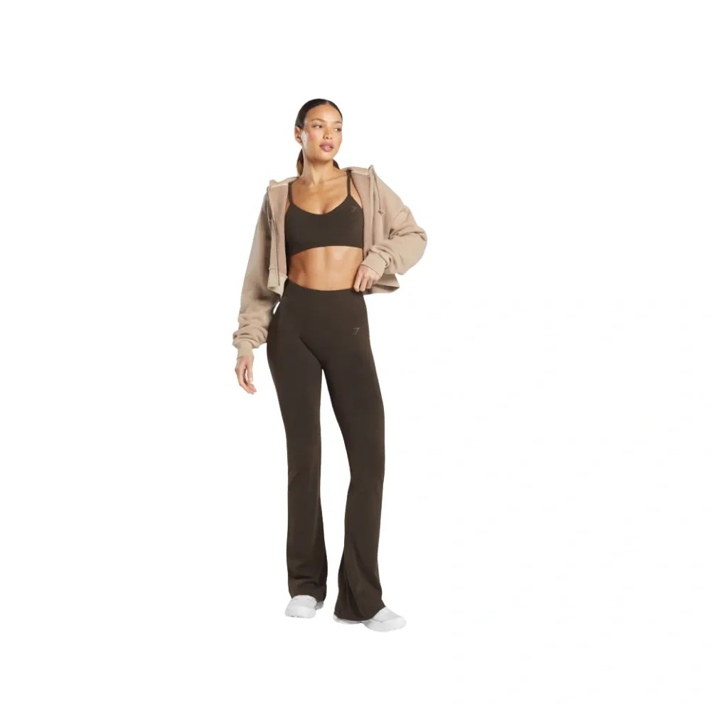 Gymshark Luxe Seamless Bralette - Light Support Walnut Brown Marl - HypeFly India View 5