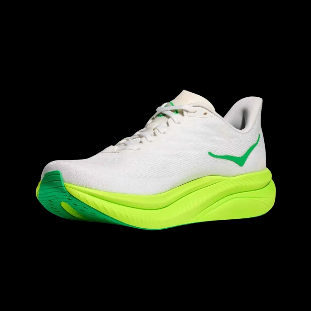 Hoka Mach 6 White/Neon Lime - HypeFly India View 2