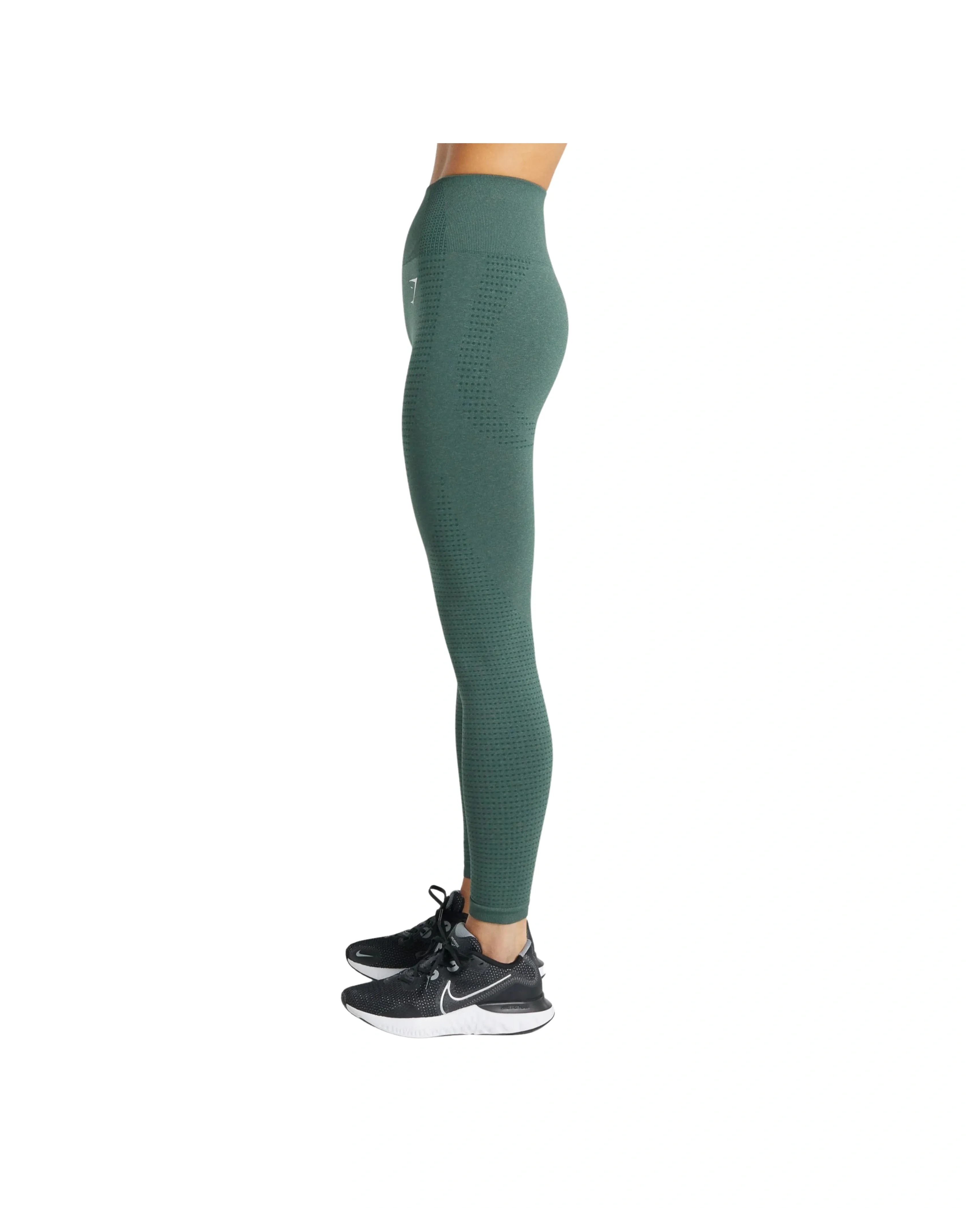 Gymshark Vital Leggings Dark Green Marl - HypeFly India View 3