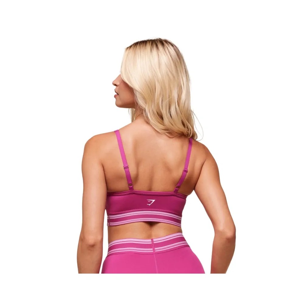 Gymshark Retro Sports Bra - Light Support Winning Pink - HypeFly India View 2