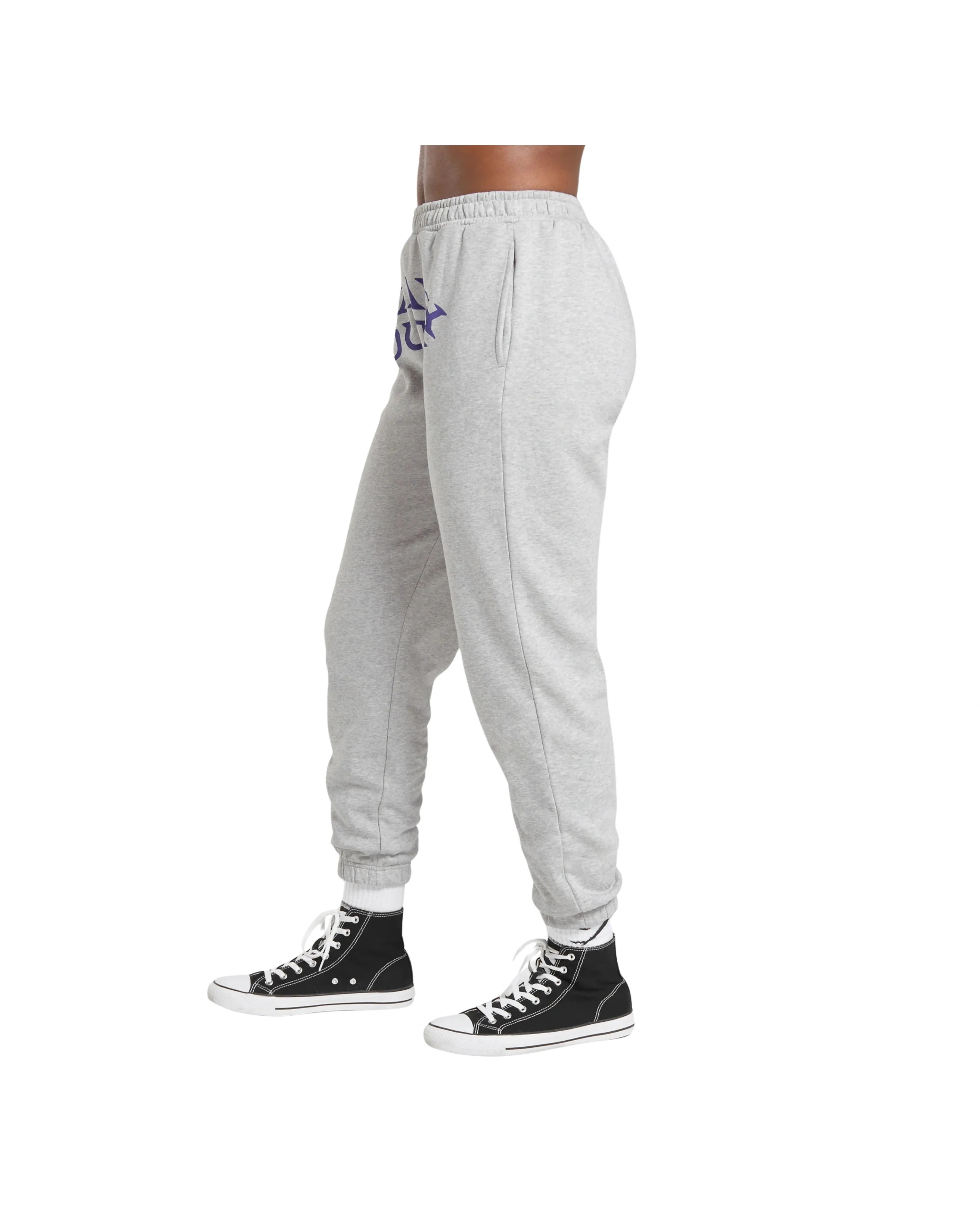 Gymshark Heavy Duty Graphic Loopback Jogger Light Grey Coral Marl - HypeFly India View 3