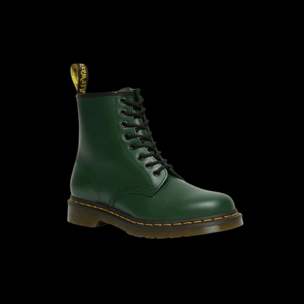 Dr Martens 1460 Smooth Leather Lace Up Boots Green - HypeFly India View 3