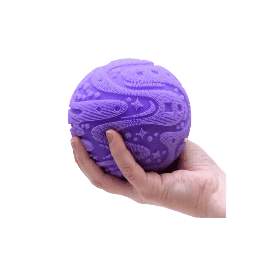 NeeDoh Super Fuzzball Squishy Fidget Toy Purple - HypeFly India View 2