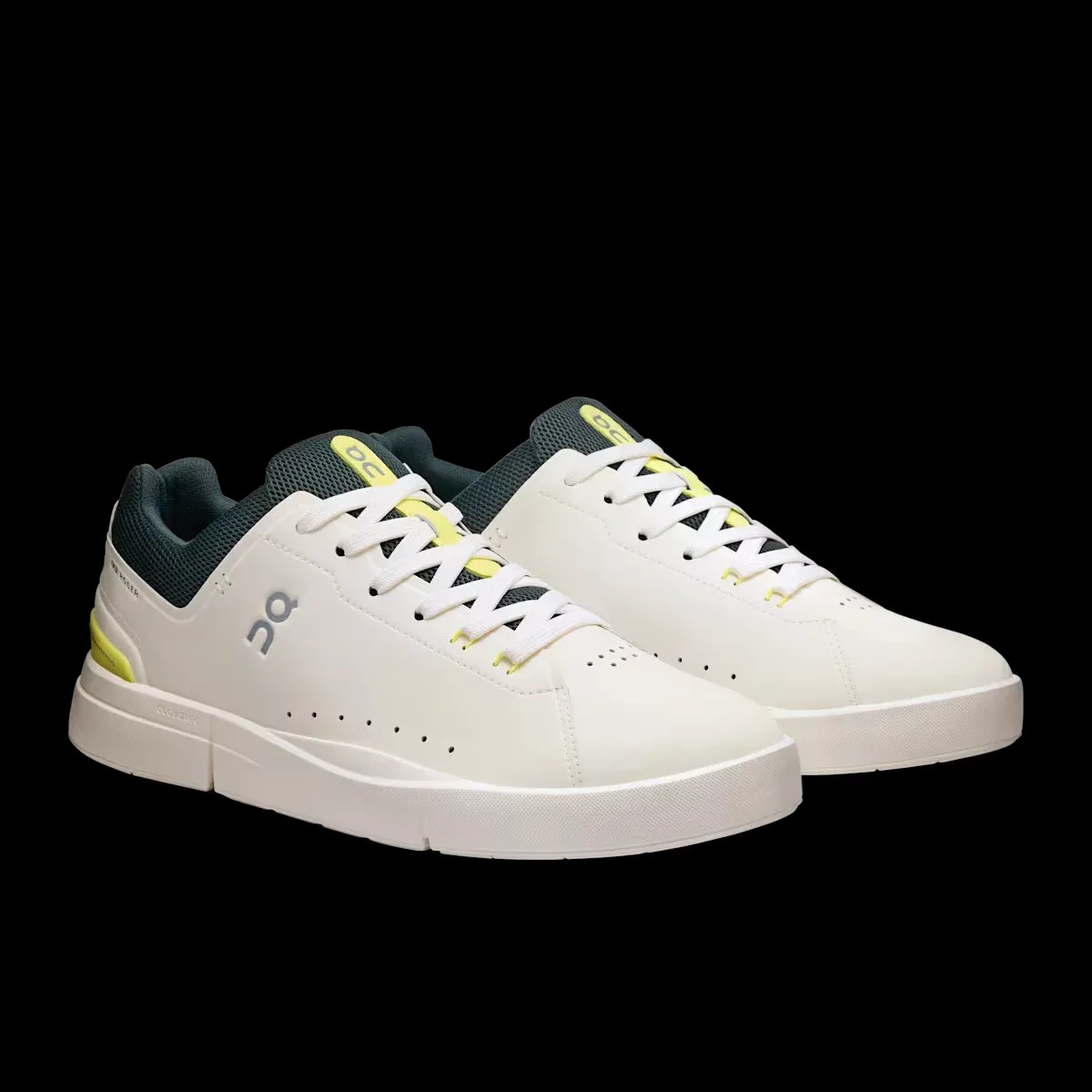 On Running THE ROGER Advantage Ivory | Evergreen - HypeFly India View 2