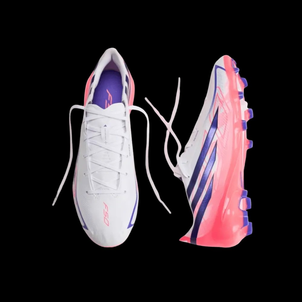 Adidas F50 Hyperfast League Firm Ground Soccer Cleats Cloud White - HypeFly India View 4