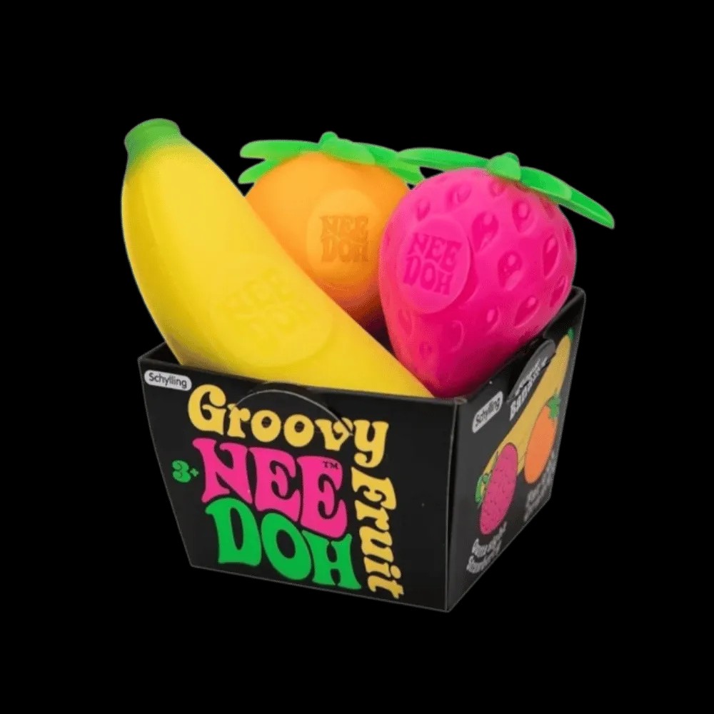 NeeDoh Groovy Fruit Squishy Fidget Toy Multicolor - HypeFly India View 1