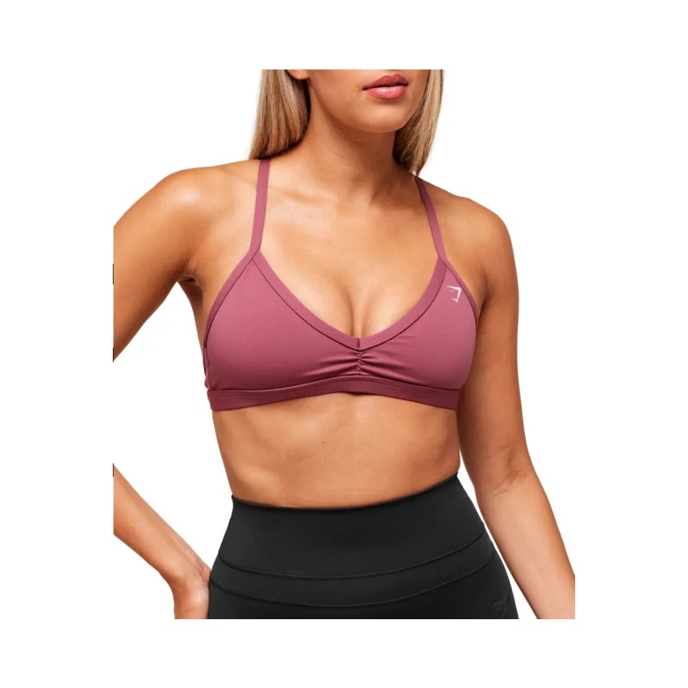 Gymshark Minimal Sports Bra- Light Support Reset Pink - HypeFly India View 5