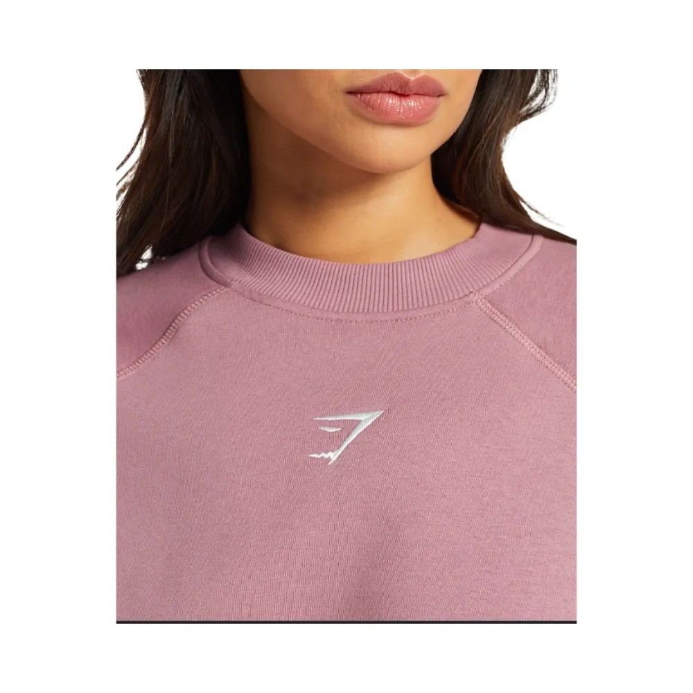 Gymshark Training Oversized Fleece Sweatshirt Calm Pink - HypeFly India View 3