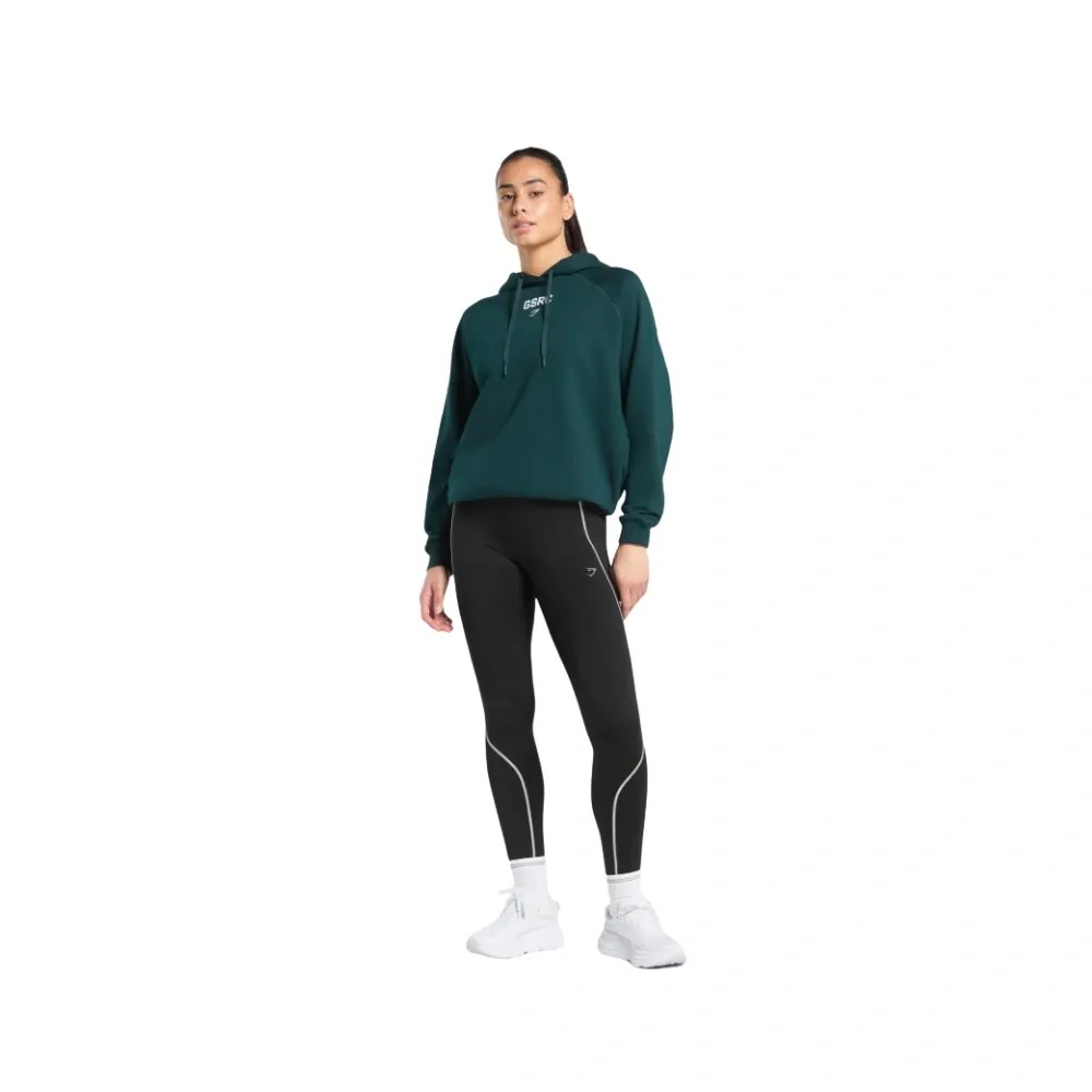 Gymshark Running Graphic Hoodie Strong Teal - HypeFly India View 2