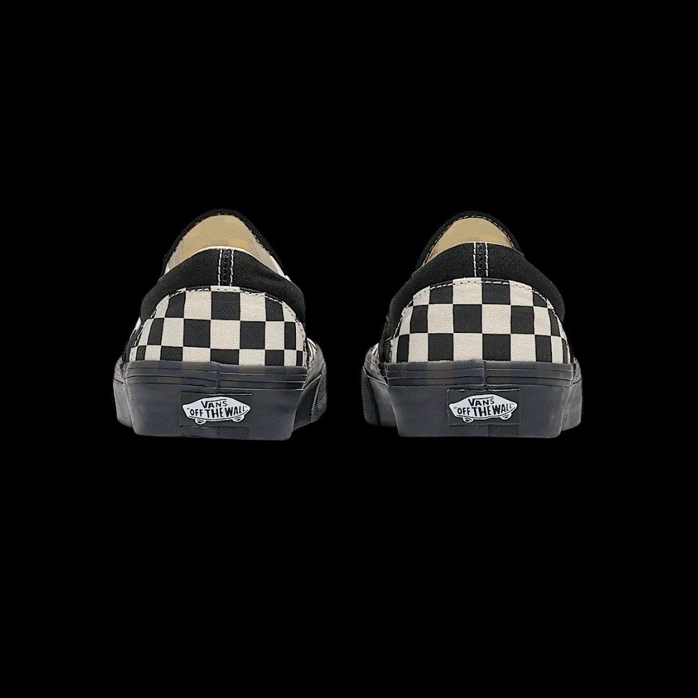 Vans Classic Slip-On Checkerboard Shoe Checkerboard Black - HypeFly India View 3