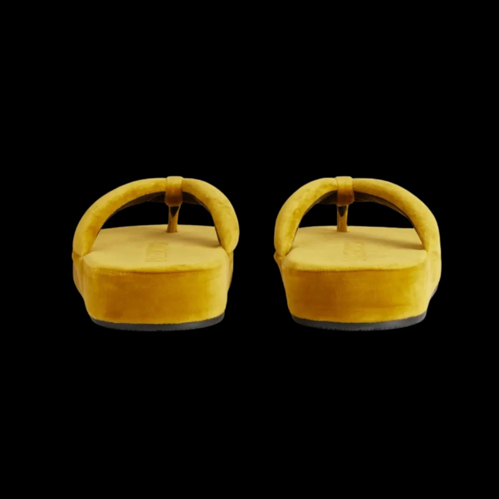 Balenciaga Jet Lag Thong In Mustard - HypeFly India View 2
