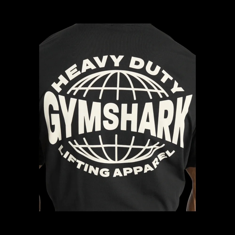 Gymshark Heavy Duty Apparel T-Shirt Oversized Fit Black - HypeFly India View 5