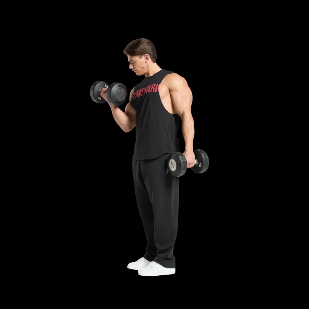 Gymshark Prime Drop Arm Tank Slim Fit Black/Vivid Red - HypeFly India View 2