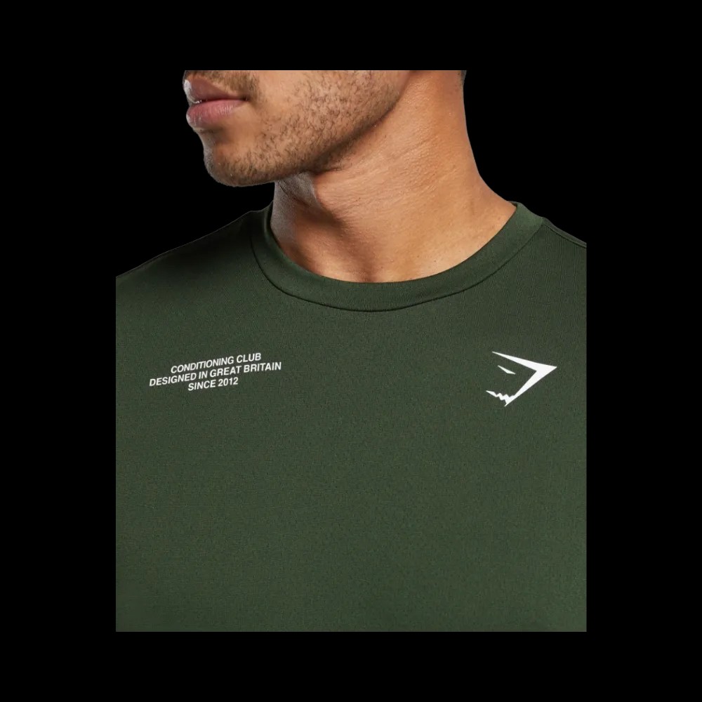 Gymshark Conditioning Club Oversized T-Shirt Trail Green - HypeFly India View 5