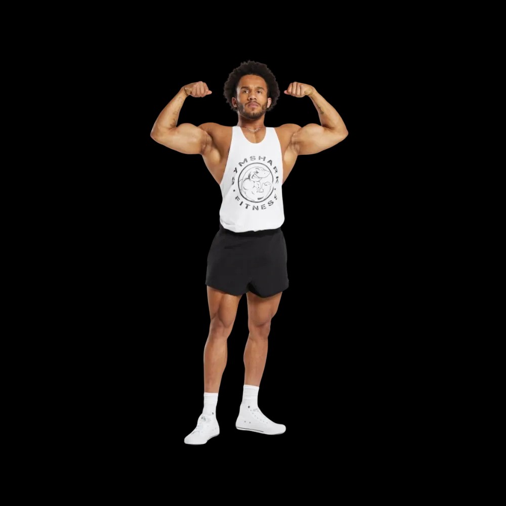 Gymshark Legacy Stringer Slim Fit White - HypeFly India View 3