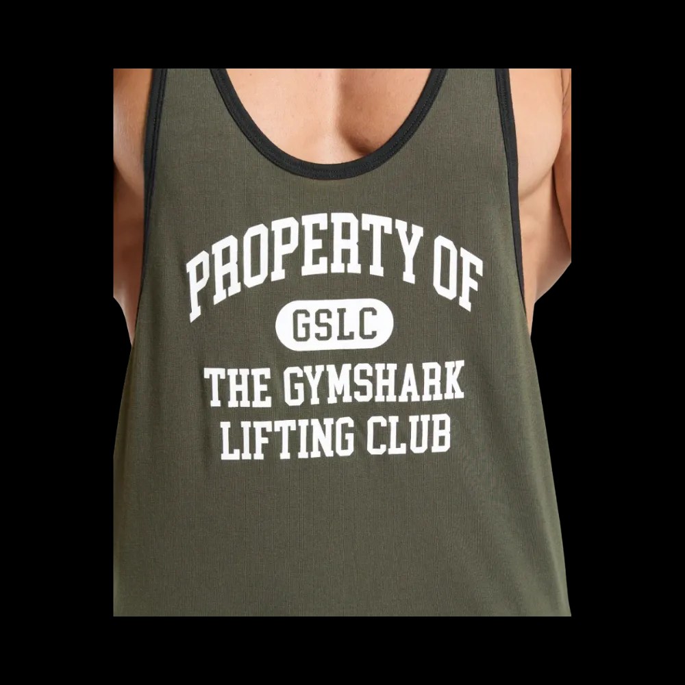 Gymshark Property Of Stringer Slim Fit Weighted Green - HypeFly India View 5