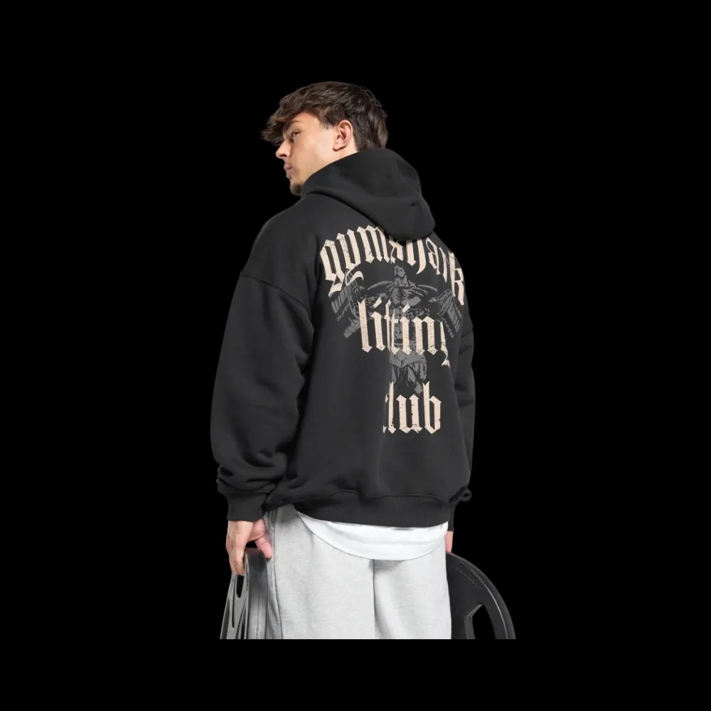 Gymshark Lifting Club Hoodie Oversized Fit Pebble Grey - HypeFly India View 2