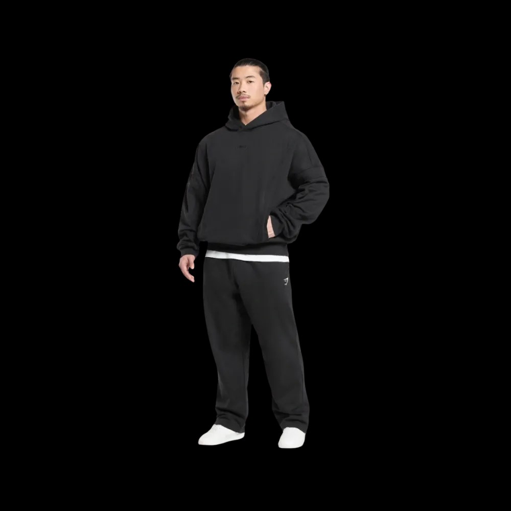 Gymshark Heavyweight Hoodie Oversized Fit Black - HypeFly India View 2
