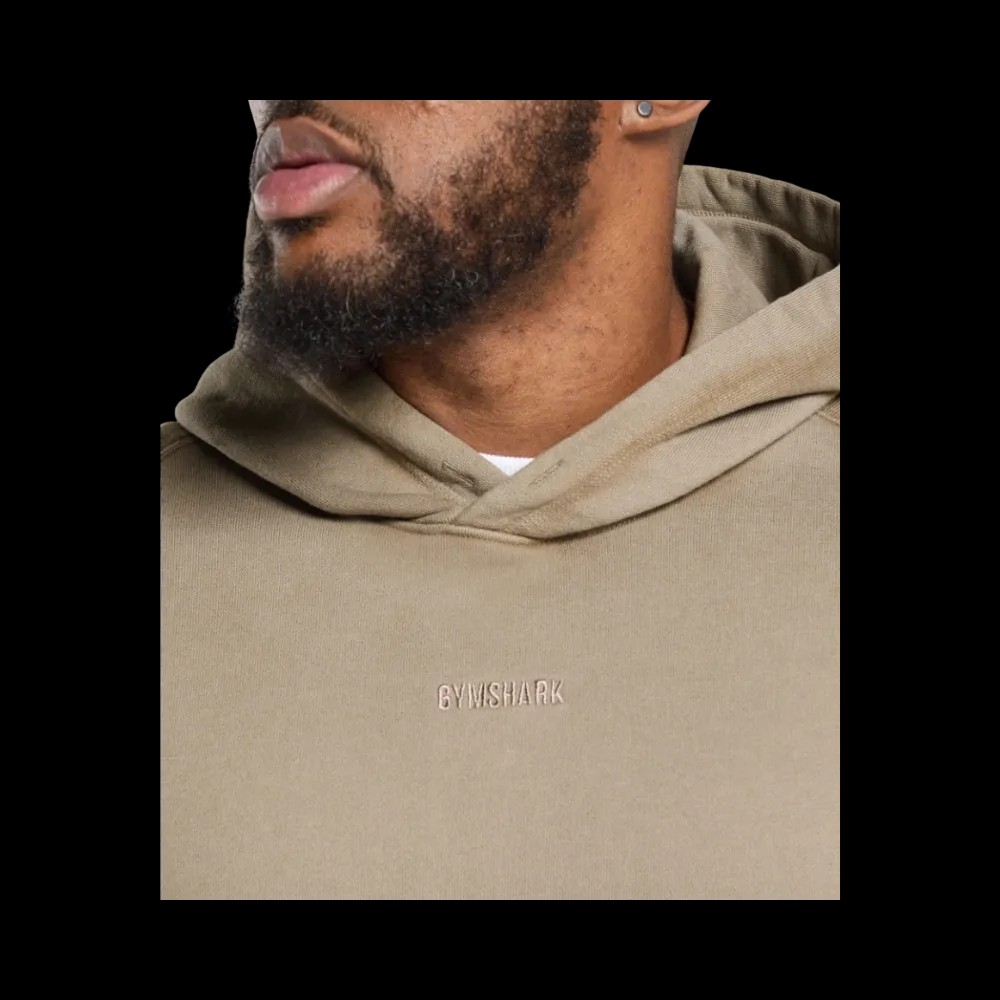 Gymshark Heavyweight Hoodie Oversized Lifestyle Brown - HypeFly India View 5