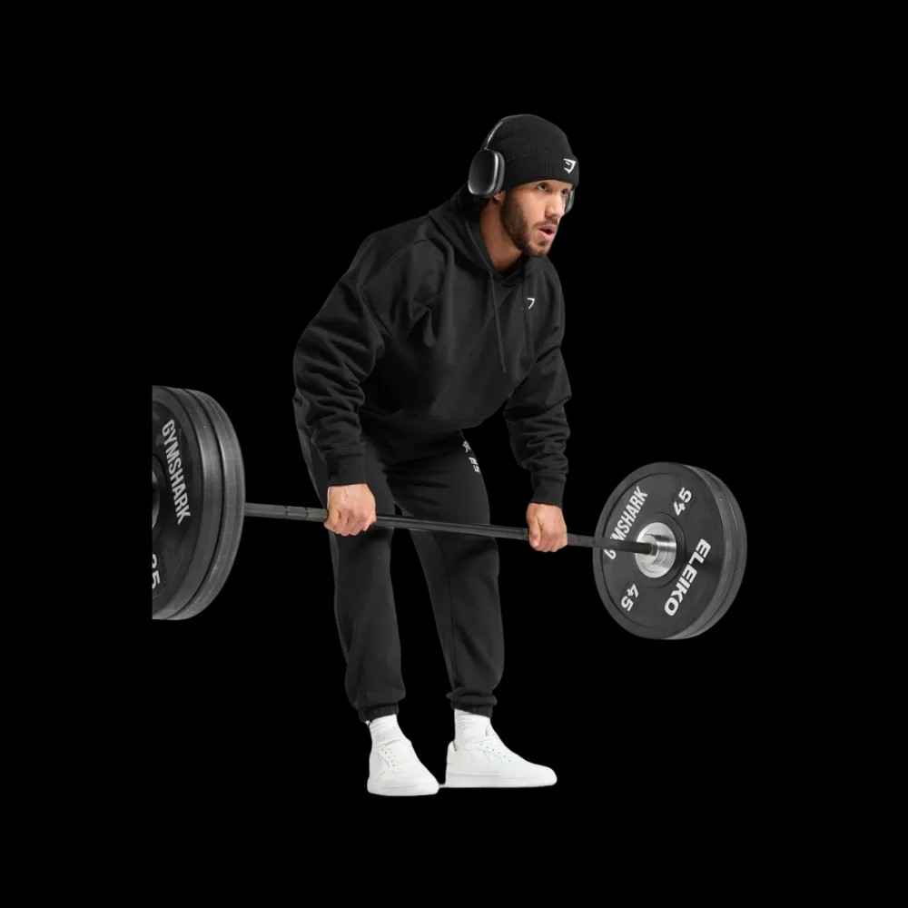 Gymshark Heavy Duty Apparel Hoodie Oversized Fit Black - HypeFly India View 4