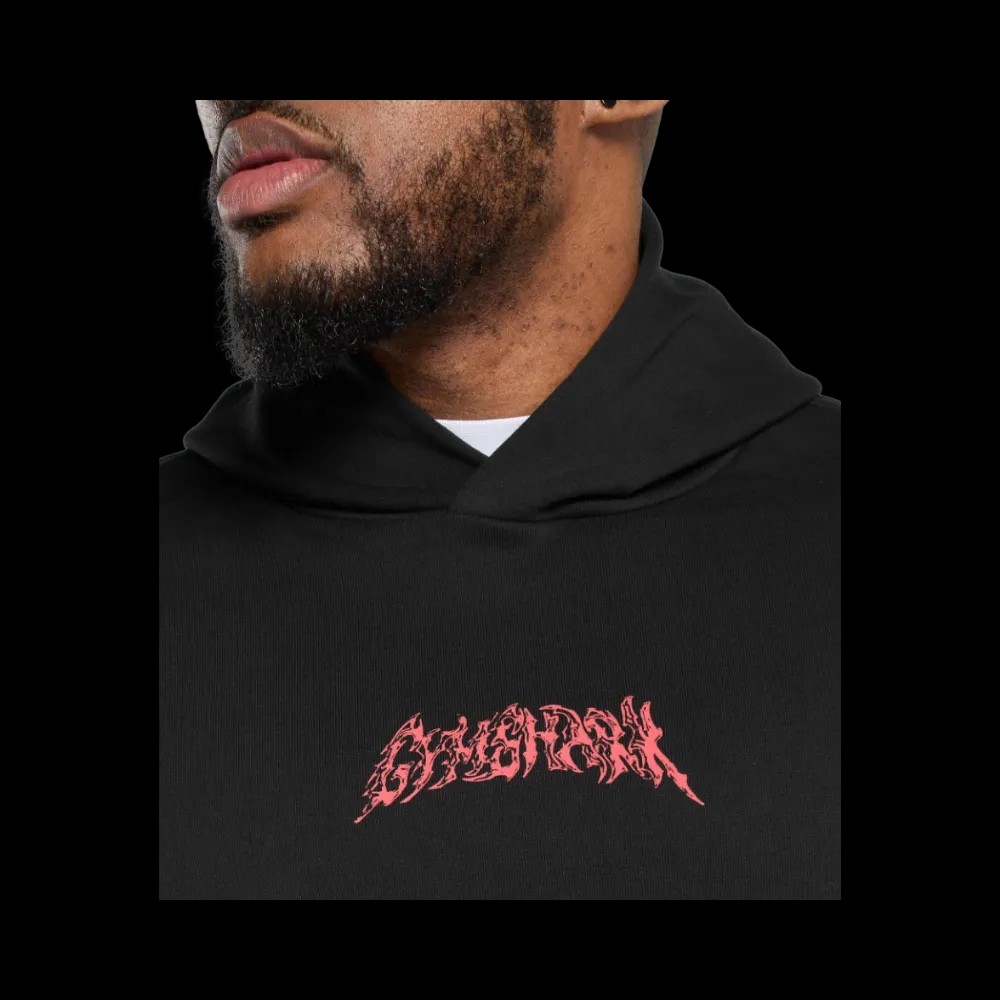 Gymshark Metal Lifting Graphic Hoodie Oversized Fit Black - HypeFly India View 4