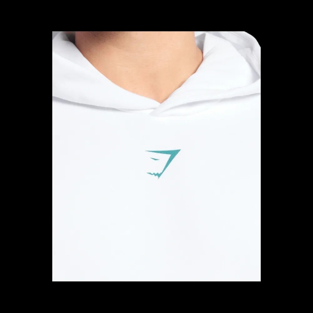 Gymshark Lifting Club Hoodie Oversized Fit White - HypeFly India View 3