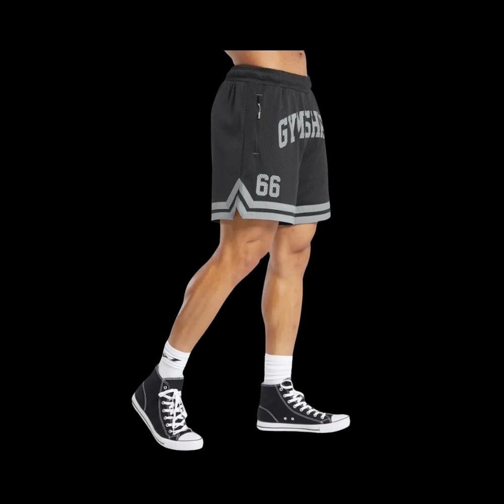 Gymshark Basketball Wordmark Short Regular Fit Black - HypeFly India View 3