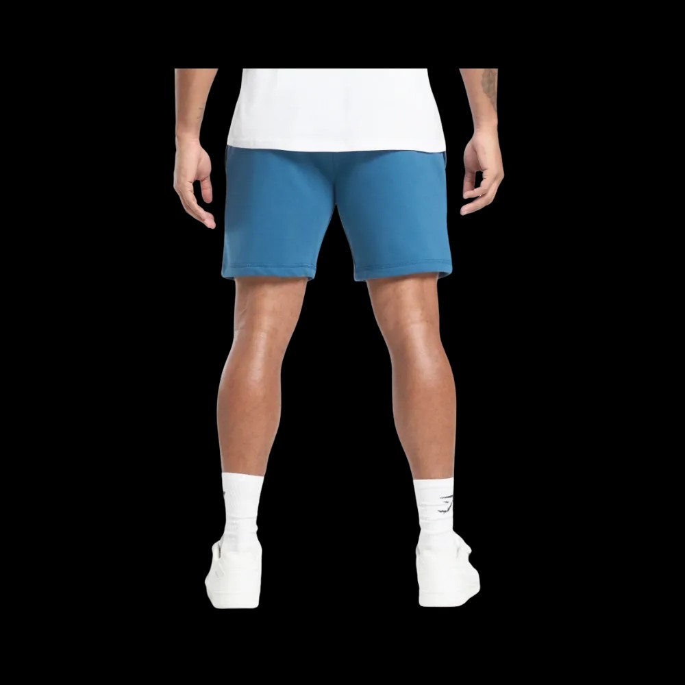 Gymshark Crest 7" Shorts Slim Fit Success Blue - HypeFly India View 4