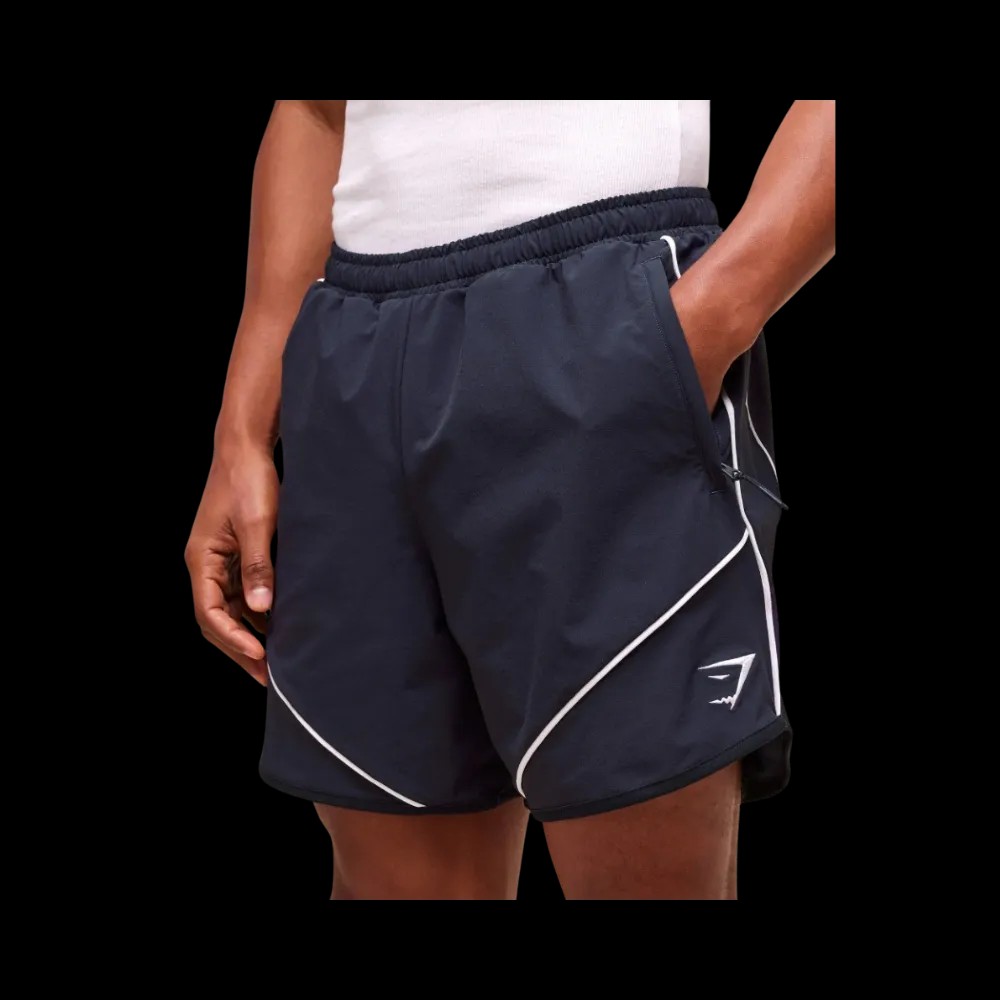 Gymshark Retro Shorts Regular Fit Heavy Blue - HypeFly India View 5