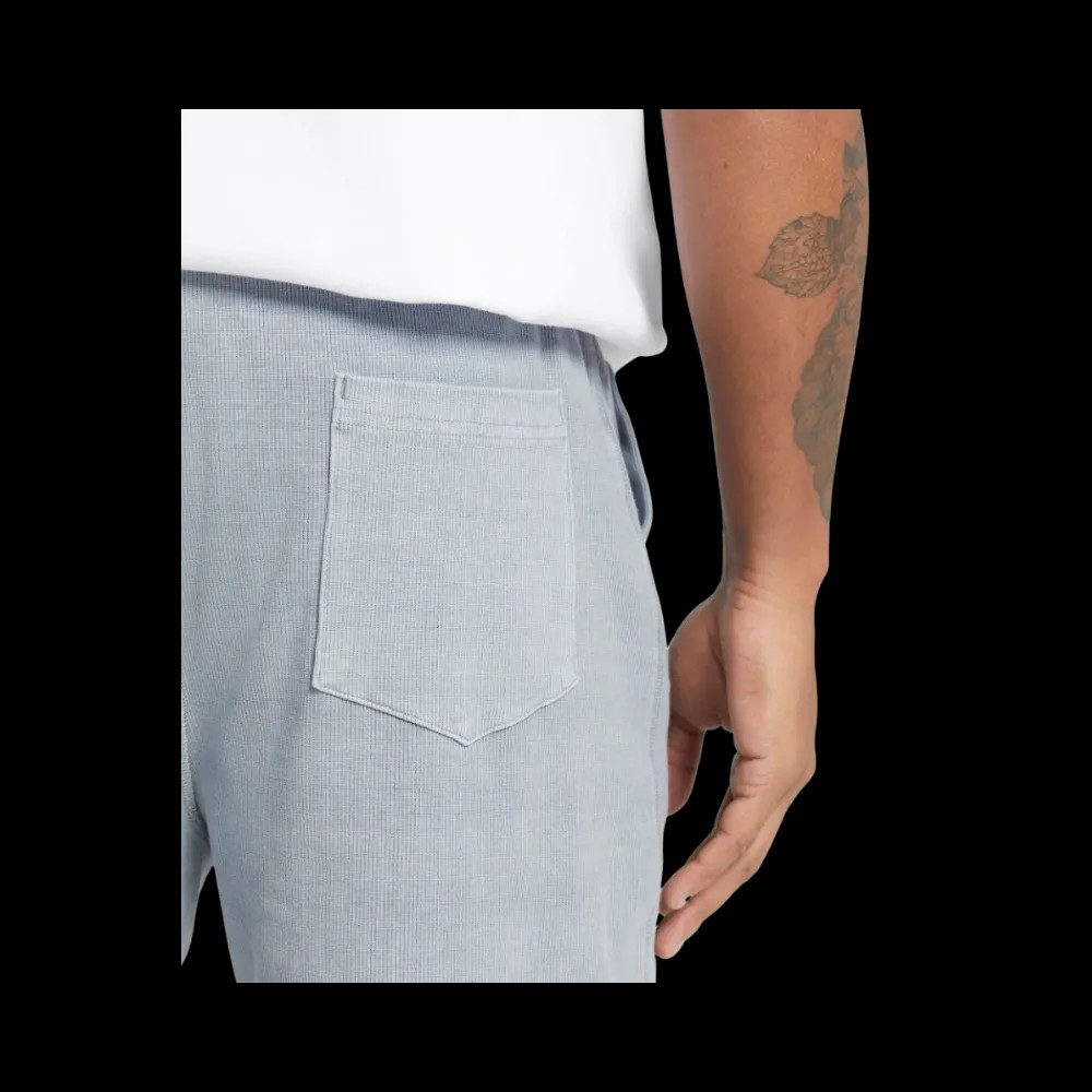 Gymshark Heavyweight Ribbed Shorts Oversized Fit Denim Grey - HypeFly India View 3