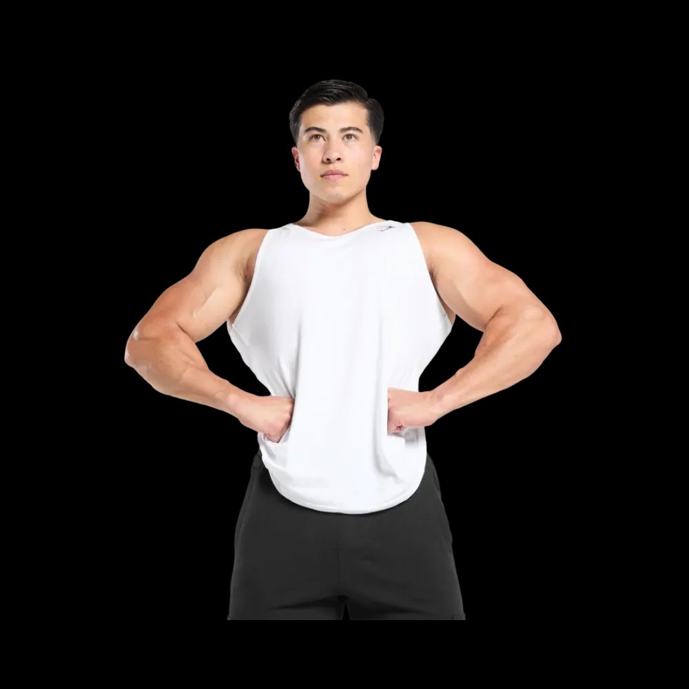 Gymshark Critical Tank Slim Fit White - HypeFly India View 3