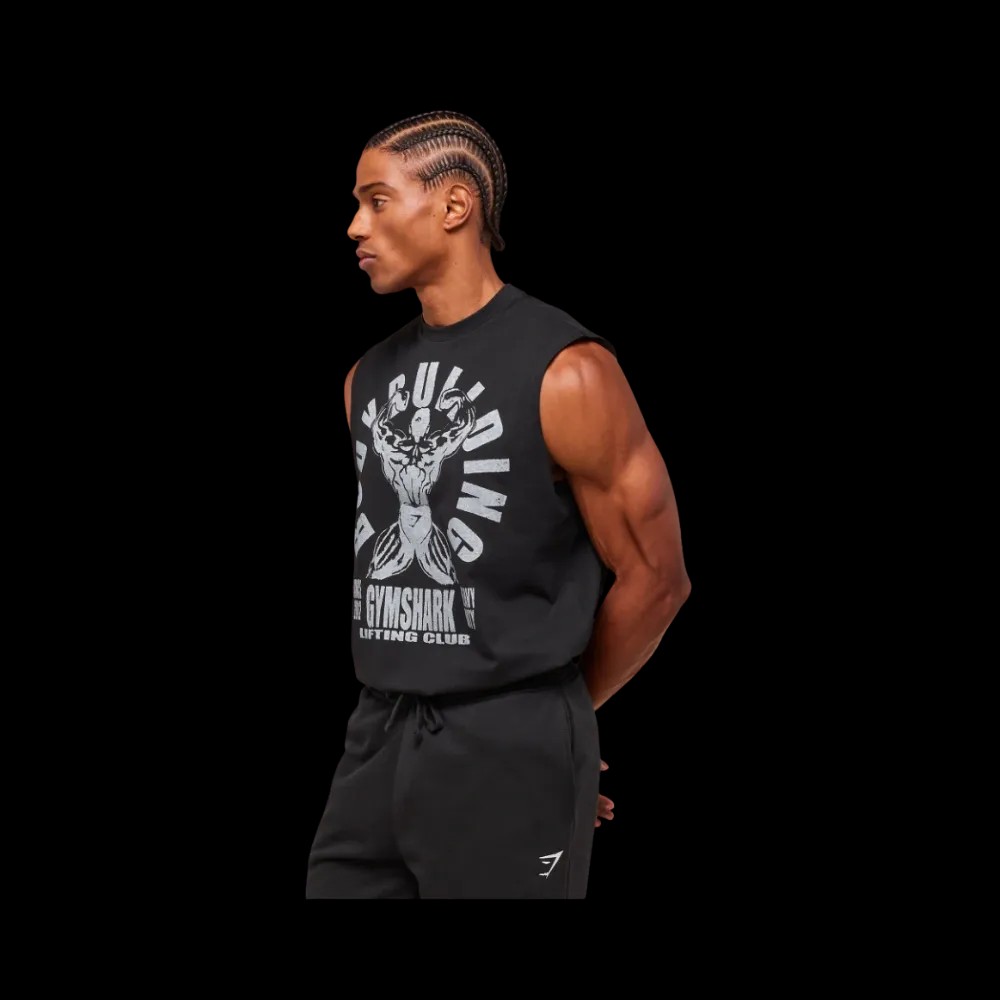 Gymshark Lifting Club Flex Tank Oversized Fit Black - HypeFly India View 5