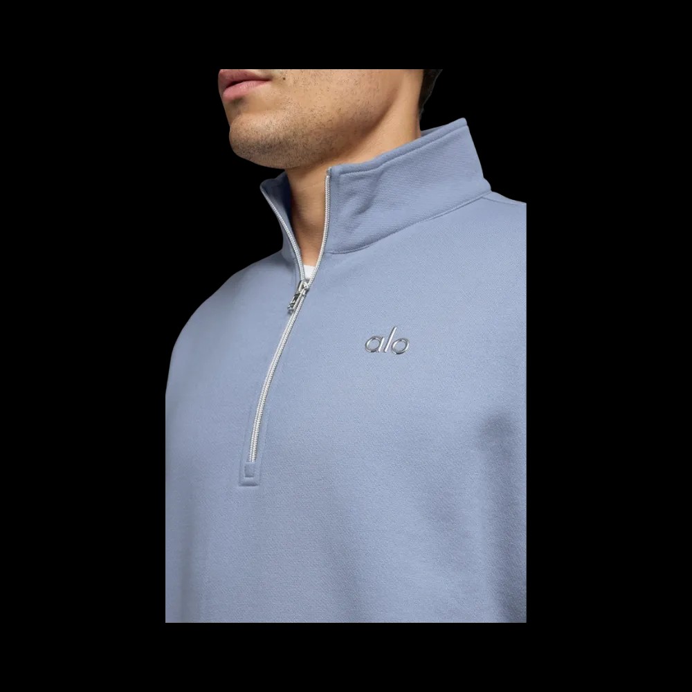 Alo Men's Accolade 1/4 Zip Pullover Winter Frost - HypeFly India View 3