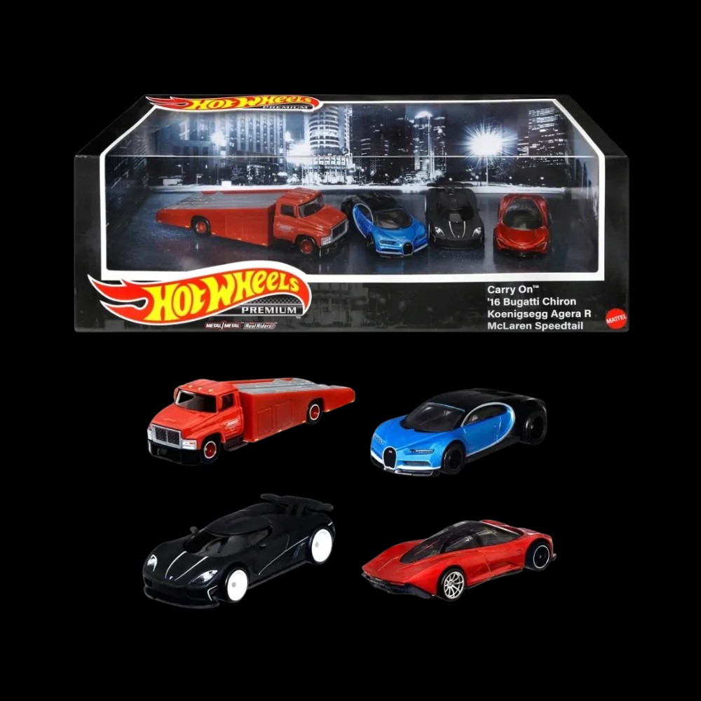 Hot Wheels Supercars Bugatti Chiron Koenigsegg Agera McLaren Speedtail Premium Set - HypeFly India View 2
