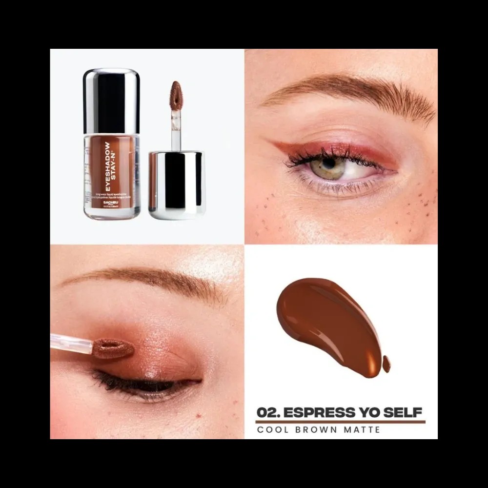 SACHEU Long Wear Liquid Eyeshadow STAY-N - Espress Yo Self - HypeFly India View 3
