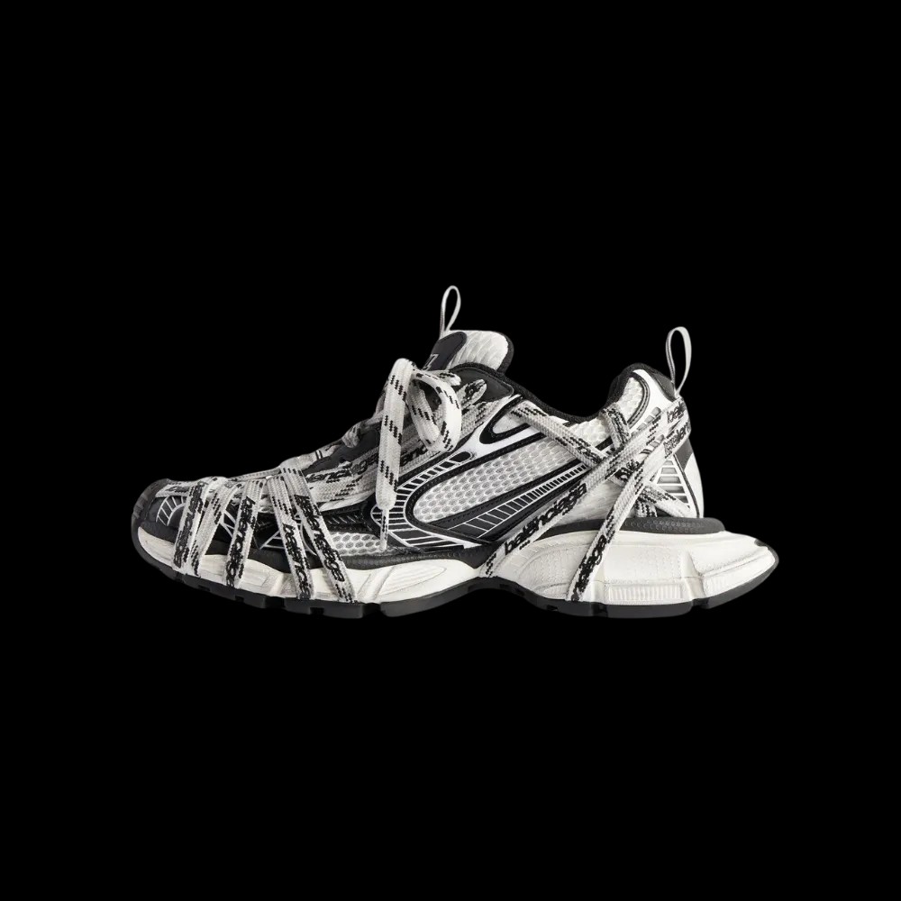 Balenciaga 3XL Extreme Laces Logo Sneaker In White - HypeFly India View 3