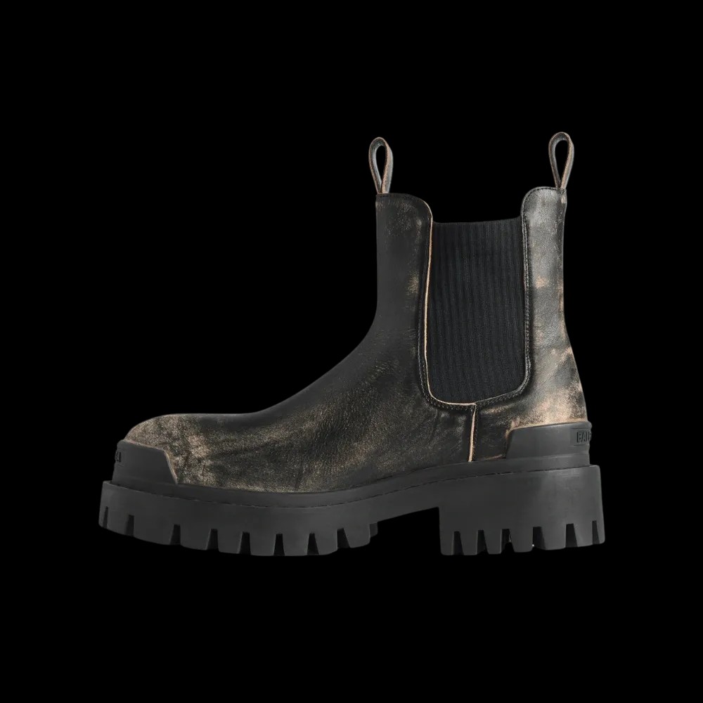 Balenciaga Strike Chelsea Boot in Black - HypeFly India View 3
