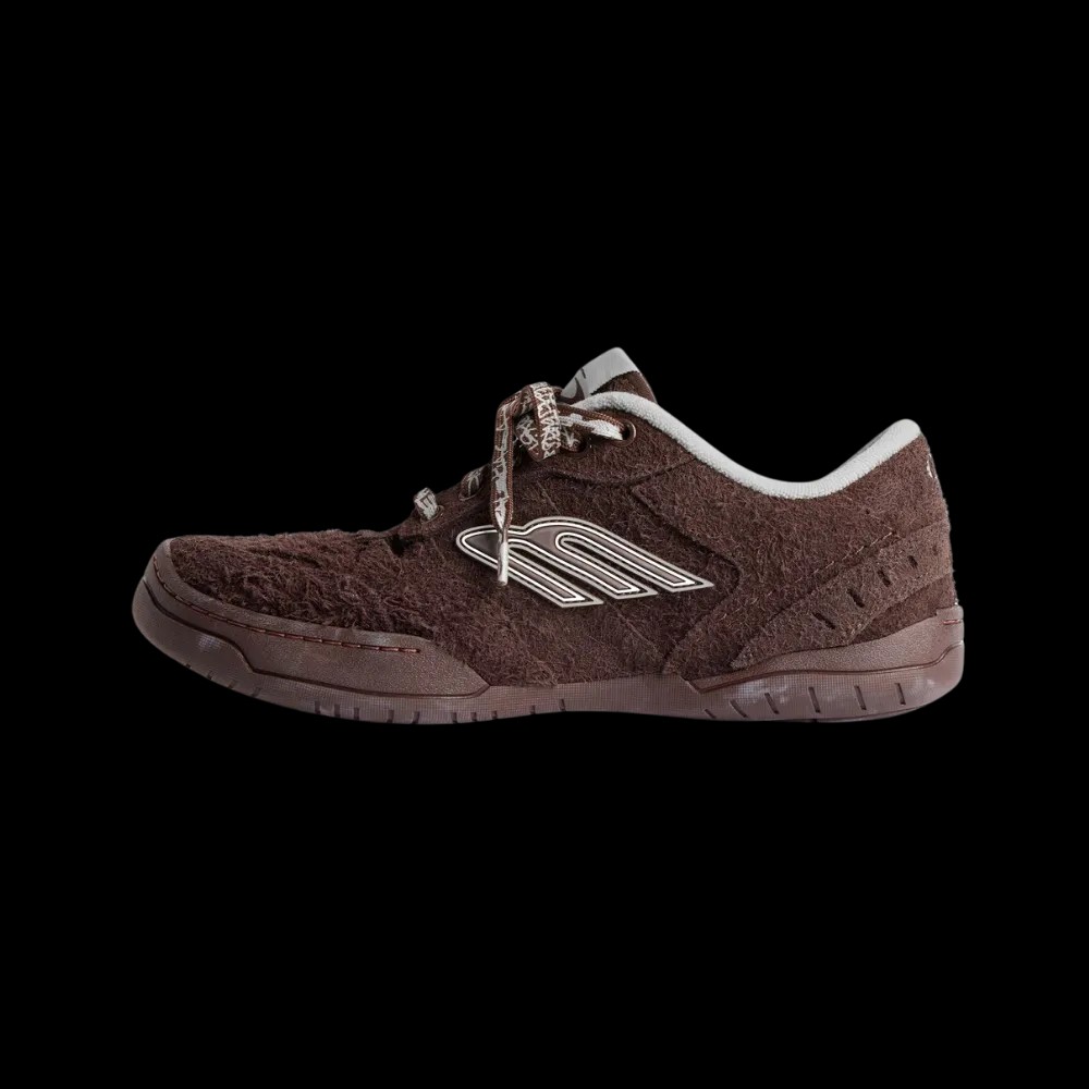 Balenciaga Hamptons Suede Sneaker In Dark Brown - HypeFly India View 3