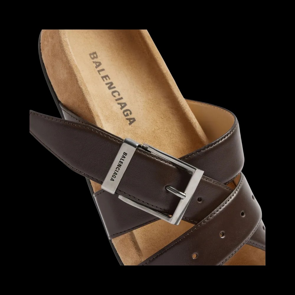 Balenciaga Belt Mule In Moka - HypeFly India View 2