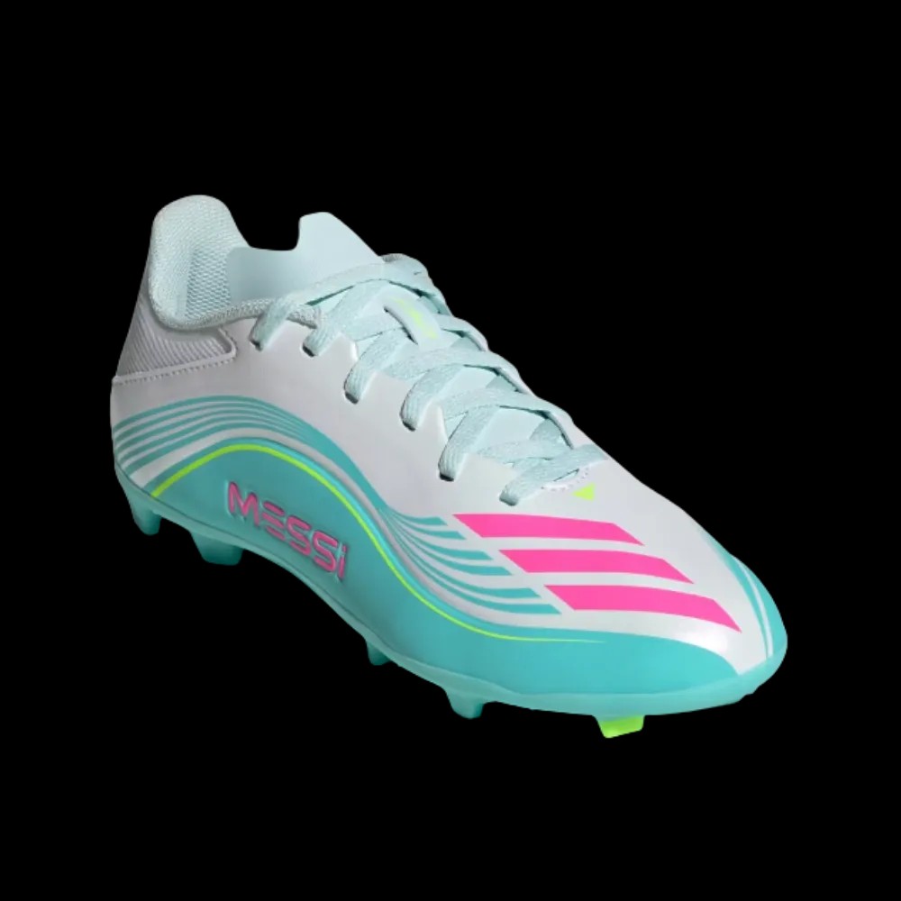 Adidas F50 Messi League Firm Multi Ground Soccer Cleats Kids Flash Aqua - HypeFly India View 5