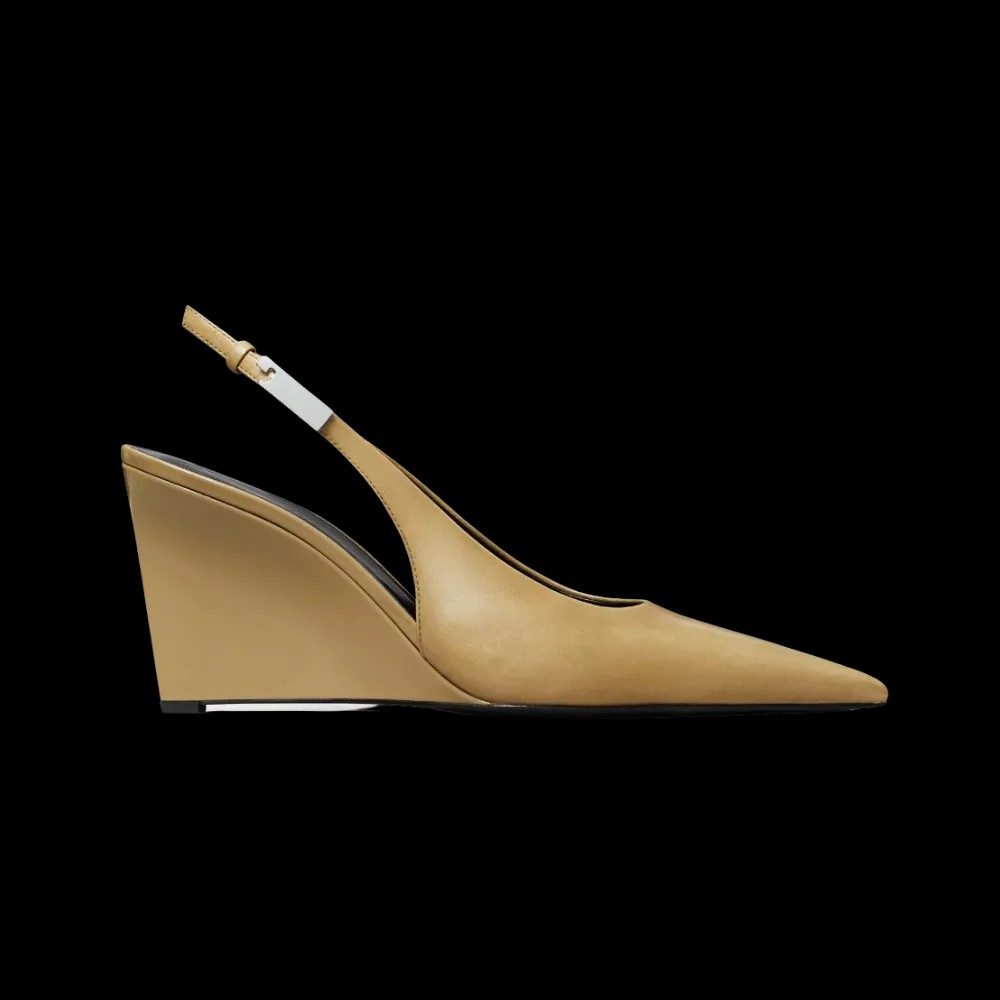 Tory Burch Gigi Slingback Wedge Burnt Honey - HypeFly India View 1