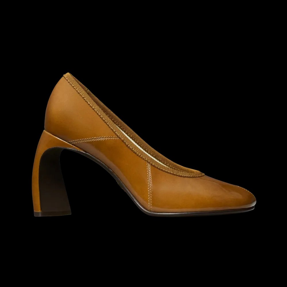 Tory Burch Peep-Toe Pump Caramel Tan - HypeFly India View 1