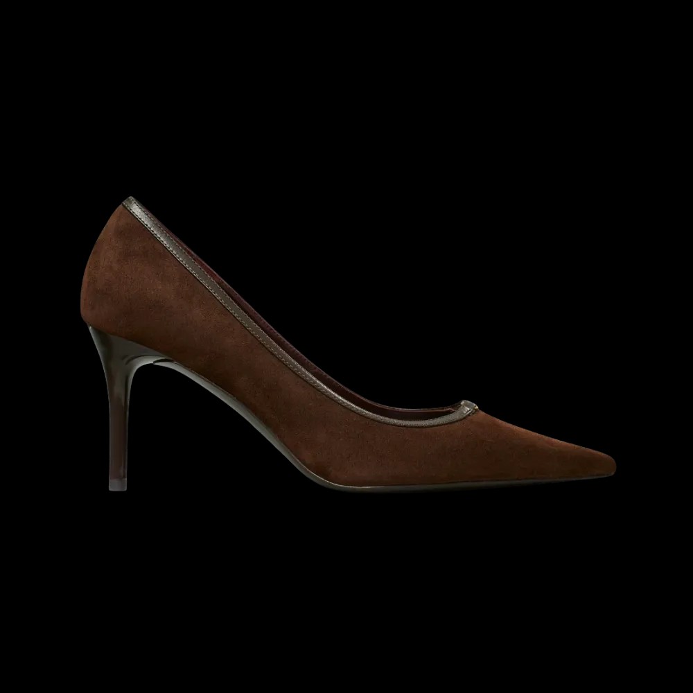 Tory Burch Double T Buckle Pump Dark Cocoa - HypeFly India View 1